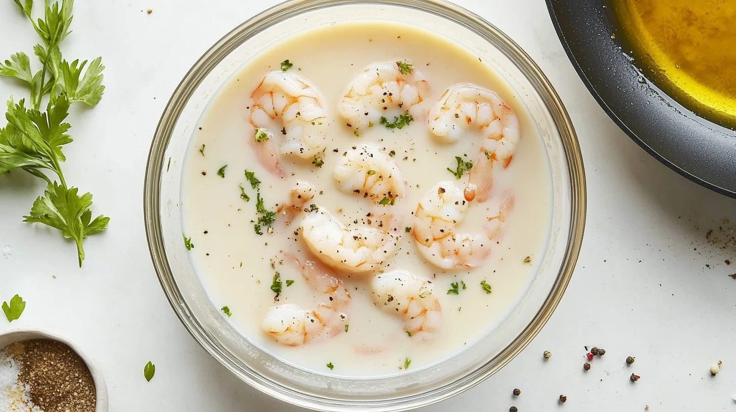 The goal of soak shrimp in milk