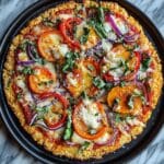 gluten free veggie cauliflower pizza