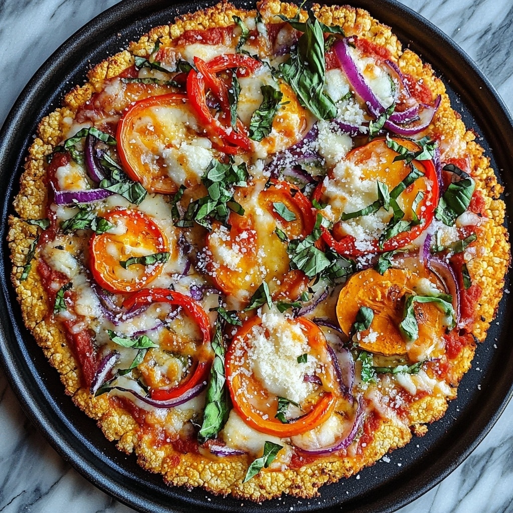 gluten free veggie cauliflower pizza